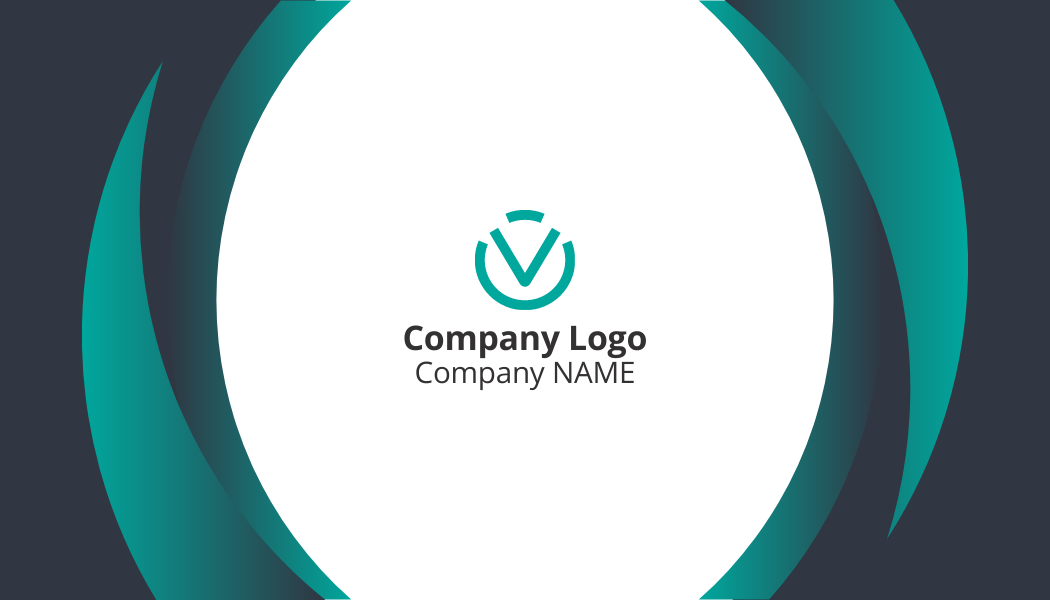 Blue and White Elegant Business Card