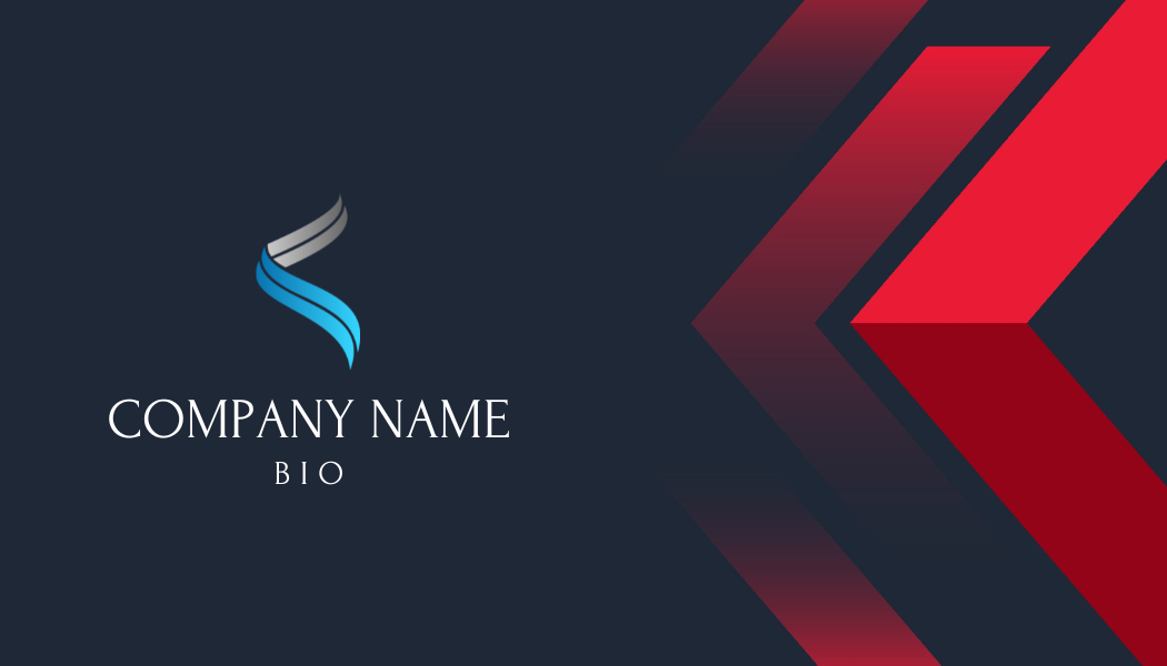 Black and Red Business Card Landscape